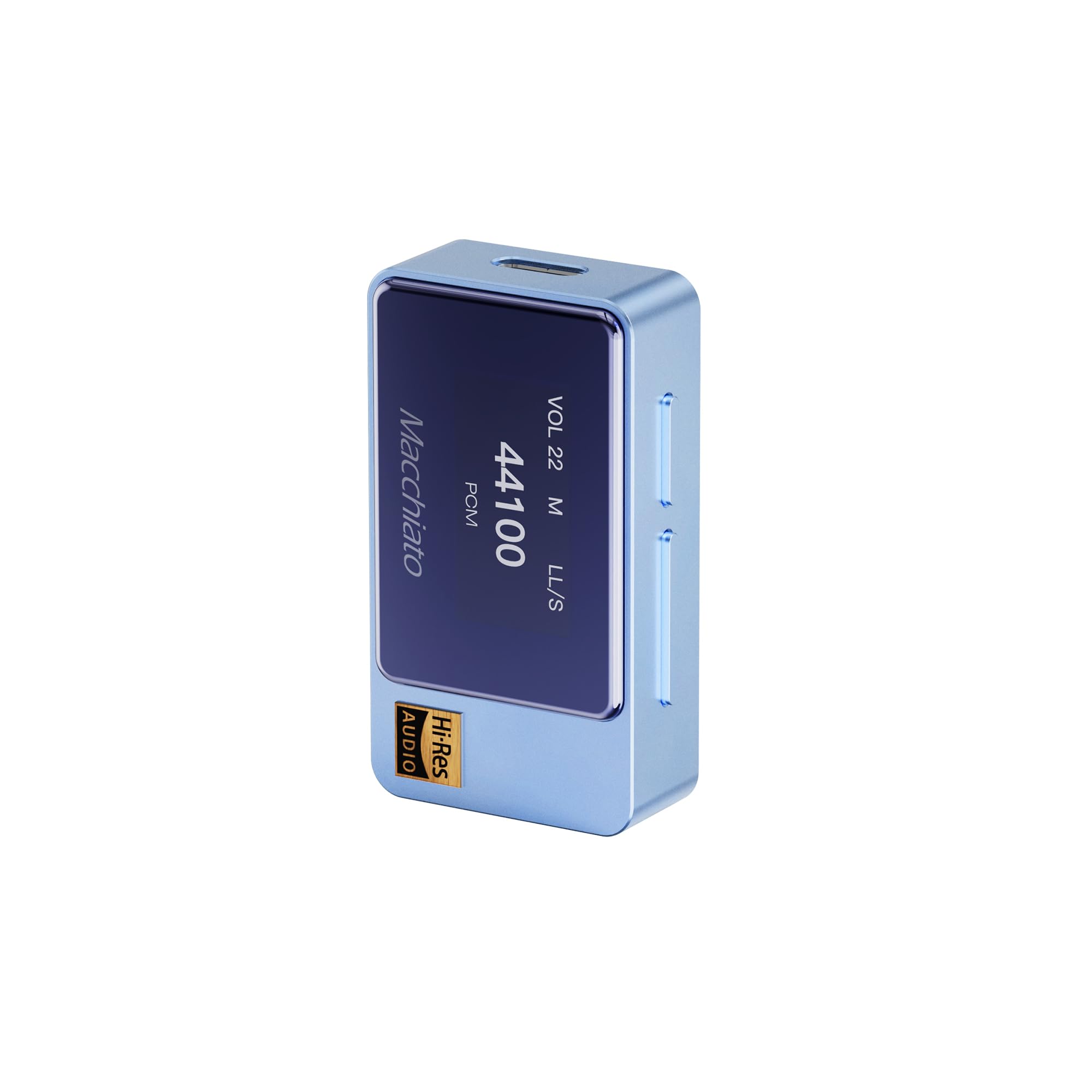 

iBasso Macchiato Compact iBasso Portable Headphone Amplifier Dongle DAC Audio Compatible OLED Display CS43131 x 2 Single High Output 580mW Connection синій