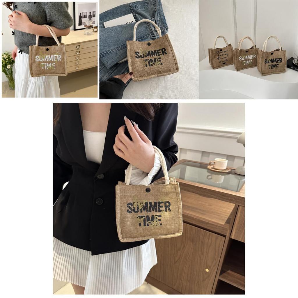 2024 New Canvas Small Bag Women's Tote Bag Street Fashion Commuter Casual Handbag