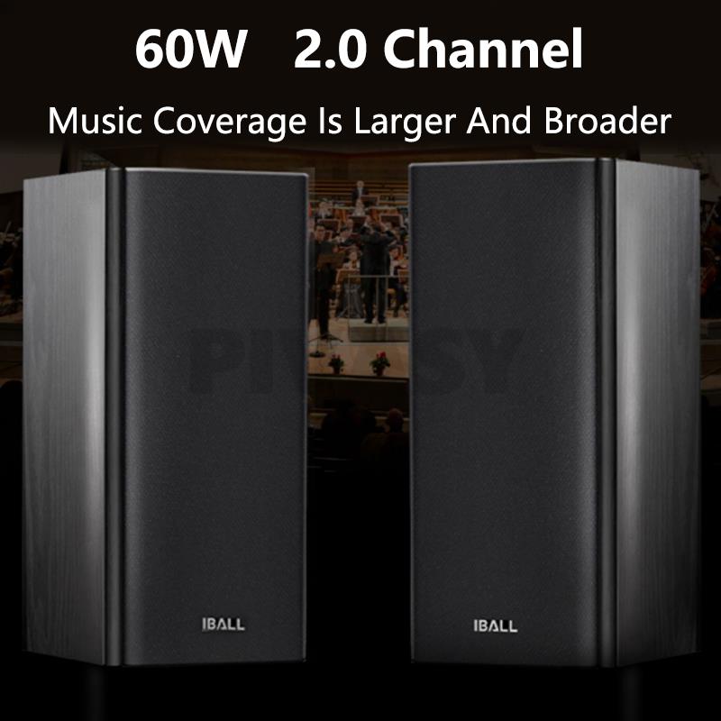 4 Inch Subwoofer Speaker HiFi Passive Bookshelf Speaker Three-Way Surround Sound Speaker Sound Box 60W Power Speaker A Pair