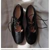 Fashion Leather Women's Shoes Round Toe Female Footwear Low Heels Shallow Mouth Ballet Flats Oxfords Genuine Leather Dress Retro