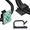 50/100Pcs Wire Cable Holder Clips R-type Black/White Plastic Adhesive Fixed Fastener Clamp for Home Office Desktop Organizer