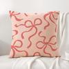 Simple Bow Tie Cushion Cover Linen Organic Fabric DoubleSided Printing Sofa Breathable Home Decor Gift Pillow Case