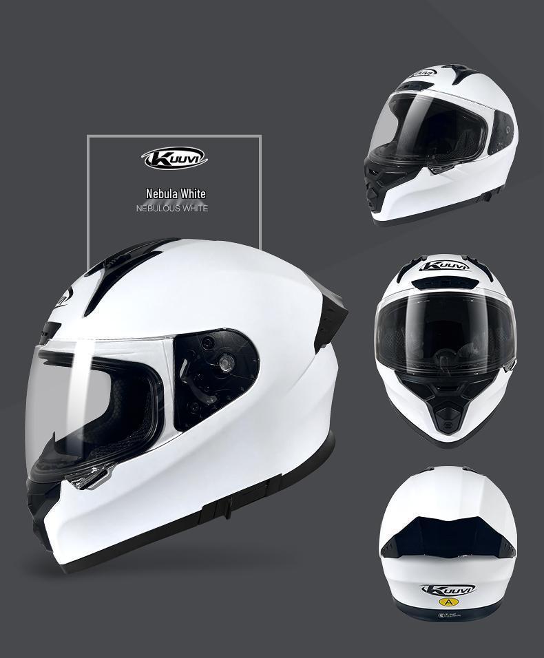 

New National Standard A Double Lens Unisex Motorcycle Helmet DOT ECE XL (61-62cm) матово-белый