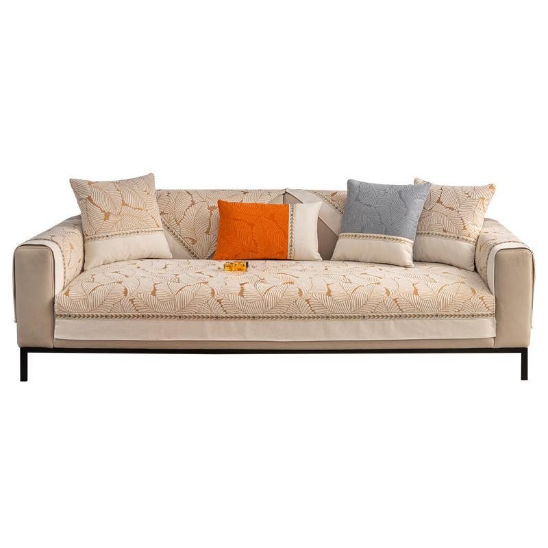 Dreisitzer Eine Kaiserliche Konkubine Sofa Kissen Stoff Rutschfester Sattelbezug Bezug Universal Vier Jahreszeiten Universal Sitzkissen Chenille Einfach