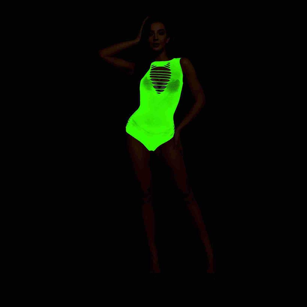Sex underwear luminous bikini hip wrap luminous three-point onesie hollow sexy mesh