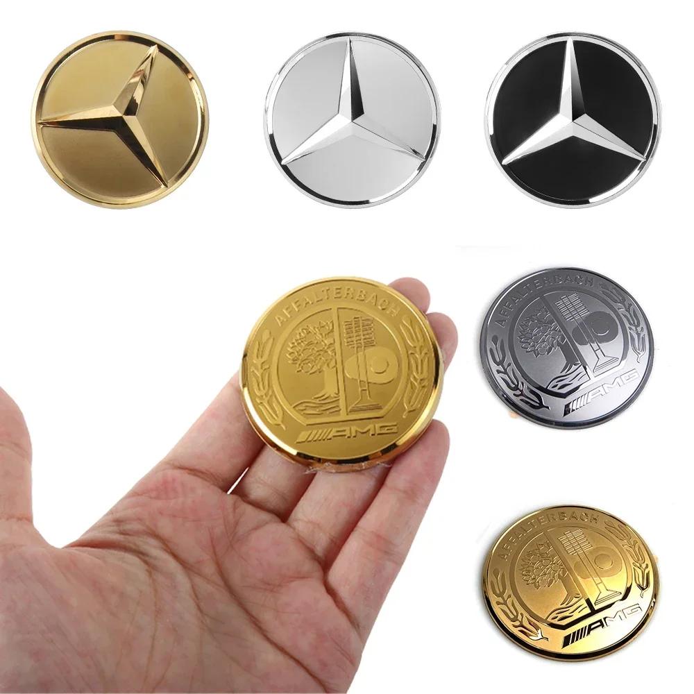 For Mercedes Benz 52mm 57mm Car Steering Wheel Badge Sticker Replacement Decoration for Mercedes Benz AMG A B S R G GLK GLA CLA