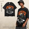 Vintage Washed Graphic Tee Mens Loose Fit Short Sleeve Cotton T-Shirt Streetwear Casual