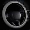 Car Steering Wheel Cover Skidproof Auto Steering- Wheel Embossing Accessories Anti-Slip Car Cover Leather T9J3