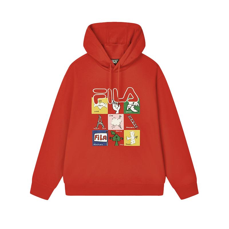 New FILA ORIGINALE Sweatshirt Unisex Legend Red F11U519204F-RD