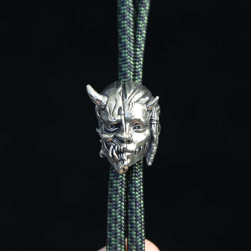 Demon Brass Knife Beads EDC DIY Paracord Woven Bracelets Lanyard Pendants Accessories Outdoor Tool Hangings Charms Gifts