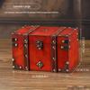 European Retro Lockable Wooden Trunk: Home Storage and Escape Room Decoration