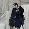Gothic Harajuku Stricken übergroße Pullover Frauen Pullover Zipper Koreanische Mode Streetwear Goth Punk Gestrickte Top Herbst