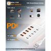 10 Ports USB Charger Fast Charging Power Strip USB Type-C Electrical Socket Adapter For Home Office Desktop Charging Station