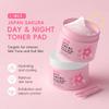 Japan Sakura Toner Pads 100ml 40pads Day Night Use Remove Makeup Cleanse Moisturize Face Care Hydrating Treatment Skin Care