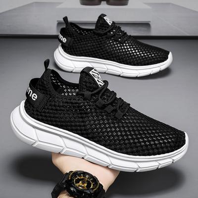 Mesh Shoes Summer Men's New Men's Shoes Breathable Thin Mesh Hollow Mesh Sports Running Casual Deodorant Shoes