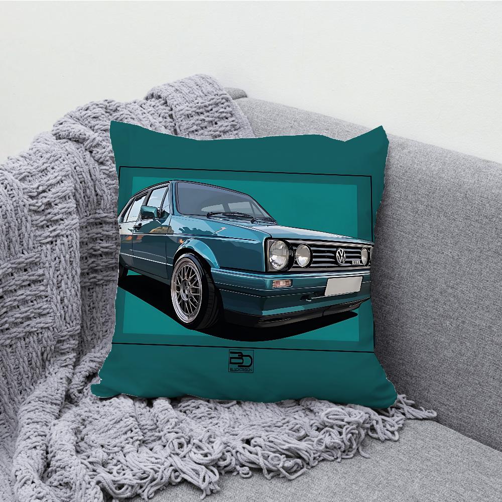 G-Golf G-GTI Car Pillow Case Soft Cushion Cases for Farmhouse Sofa Decor Home Decorations and Protector Pillow Case