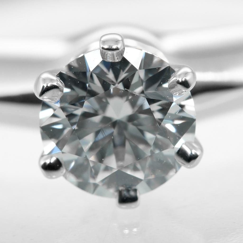 TIFFANY&Co. Solitaire Ring 0.53ct VS1/I/3EX Pt950Platinum/diamond #4.3(US Size) 5.16g Women Used