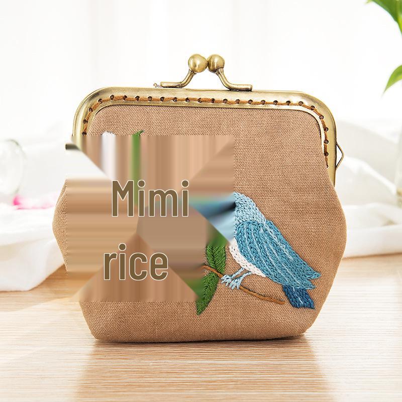 Handmade Suzhou Embroidery 3D Kiss Lock Purse DIY Kit - Ancient Korean Style Coin Bag