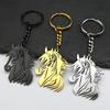 Keychain Hollow Horse Head Charm Key Chain Decorative Good Luck Key Holder Backpacks Handbags Car Key Accessories