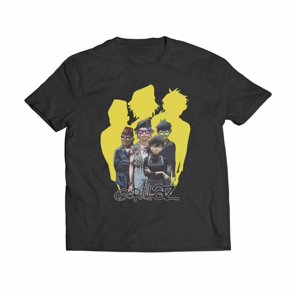 Gorillaz Pixel Style Graphic 100Cotton Unisex Shirt 2026 Summer Breathable New Unisexs Fashion Y2k Short Sleeve Tshirt Fan Gift