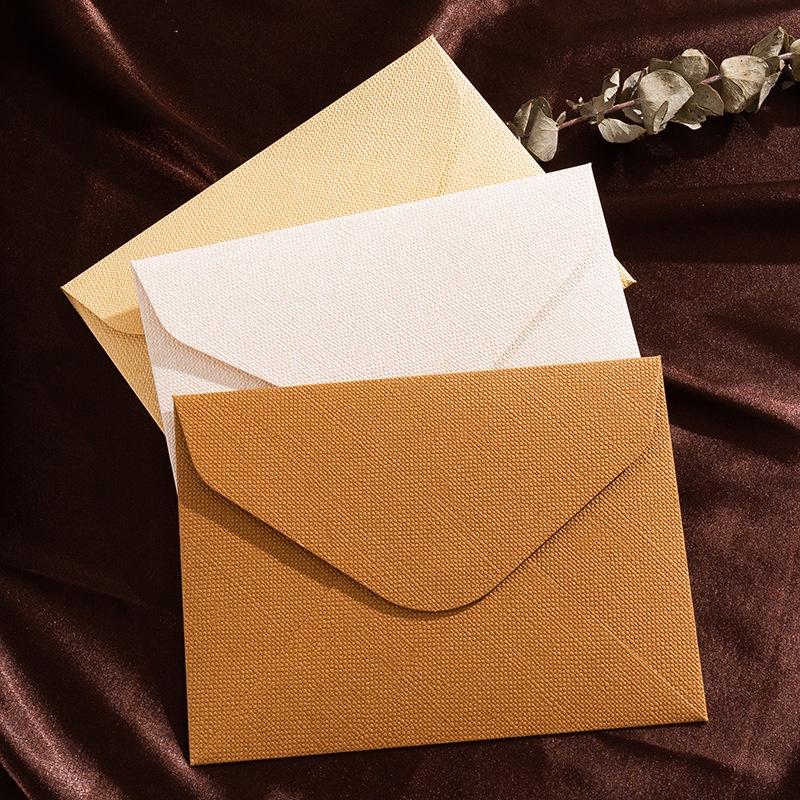 5 Peças Padrão Linho Retrô Envelope Carta de Confissão para Namorada Convite de Negócios de Alta Qualidade Cartão Postal Capa para Carta Convite