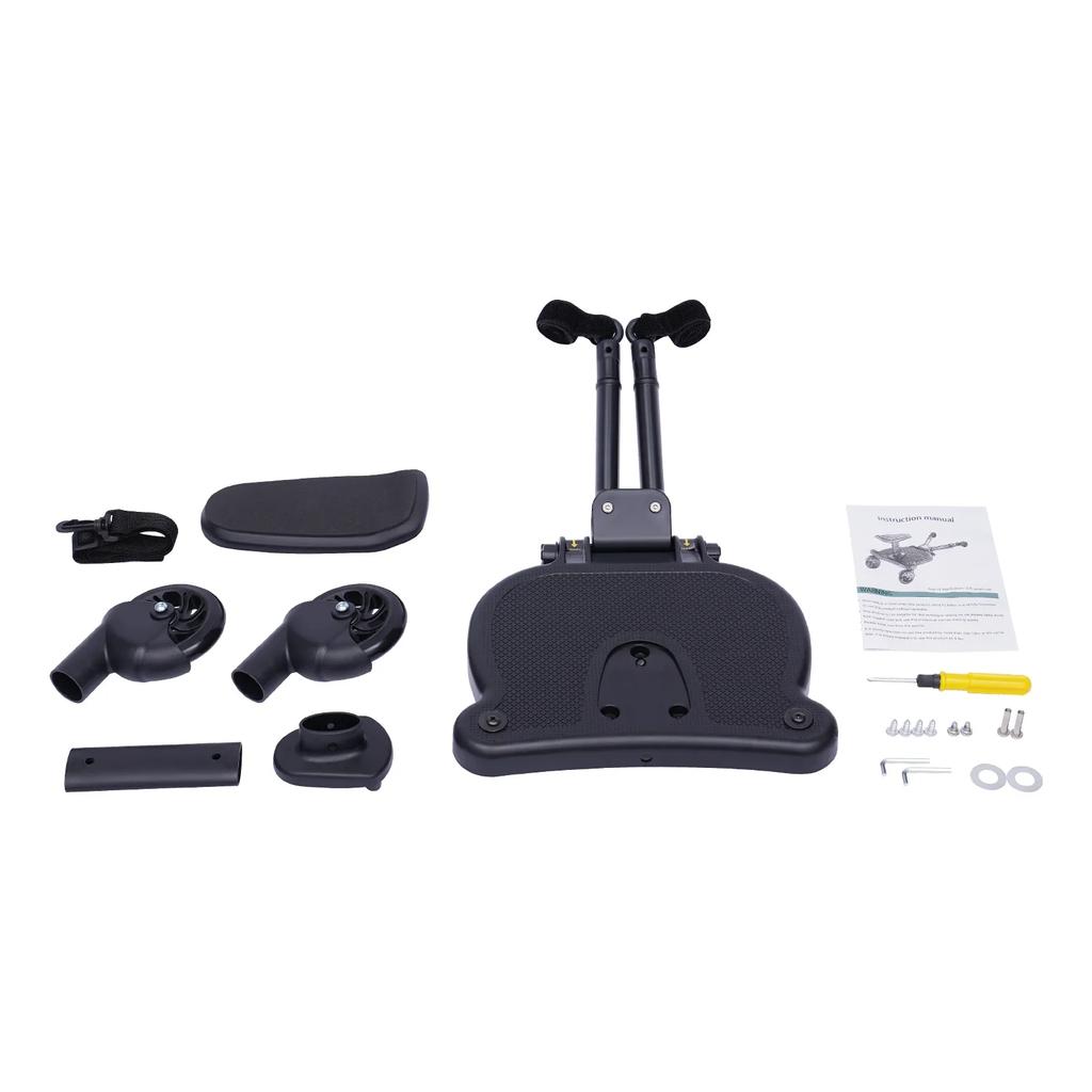 Max. 25kg 360 ° Rotate Buggy Board with Seat Universal Pram Standing Board for Children Pram Accessory Kiddy Board