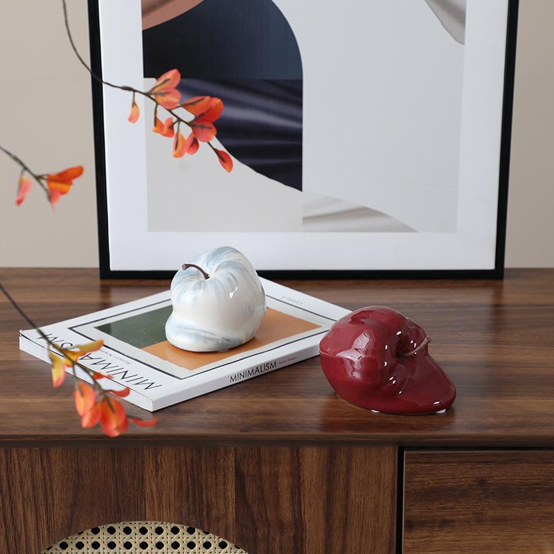 Ceramic Handicrafts Abstract Apple Irregularly Melting Apples Interesting Ceramic Ornaments Home Decoration Accessories