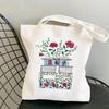 Flowery Books Print Harajuku Women's Casual Shopping & Student Tote Bag