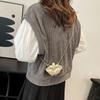 Cute little fragrant style personalized metal lips mini ladies chain small square bag 25 summer new shoulder messenger bag