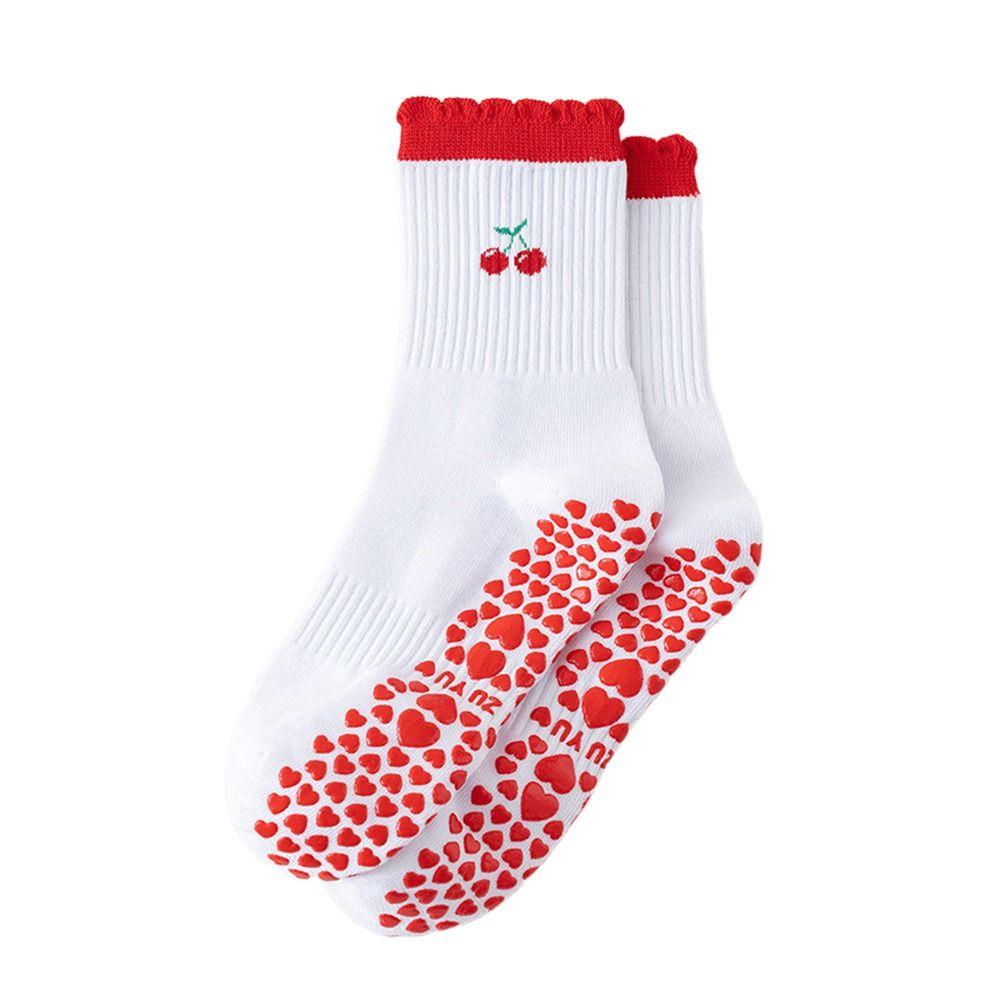 Cotton Yoga Socks Harajuku Street Bowknot Embroidery Socks New Mid Tube Socks