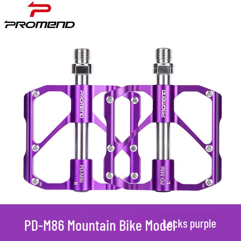 Pédales de Vélo PROMEND M86 en Alliage d'Aluminium à Trois Roulements pour Vélos de Montagne et de Route