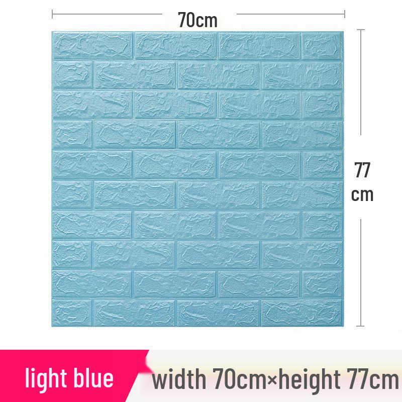 3D Foam Self-Adhesive Wall Stickers: Waterproof, Anti-Collision, Soft Pack Wallpaper for Bedroom Decoration