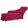 vidaXL Long Armchair with Bolster and Right Armrest Bordeaux Red