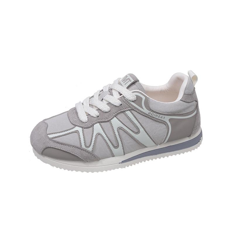 2025 nieuwe leren schoenen met dikke zool, ademende Duitse trainingsschoenen, damesschoenen, veelzijdige casual sportschoenen, lichtgewicht zachte zool Forrest Gump schoenen