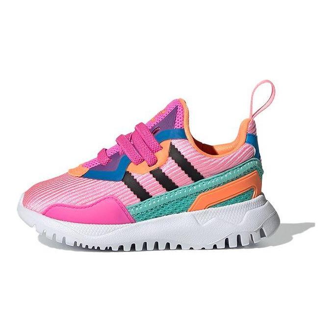 adidas Originals Flex Series El I Comfortable Non-Slip Low-Top Walking Shoes Baby Shoes Pink Black Blue FX5336
