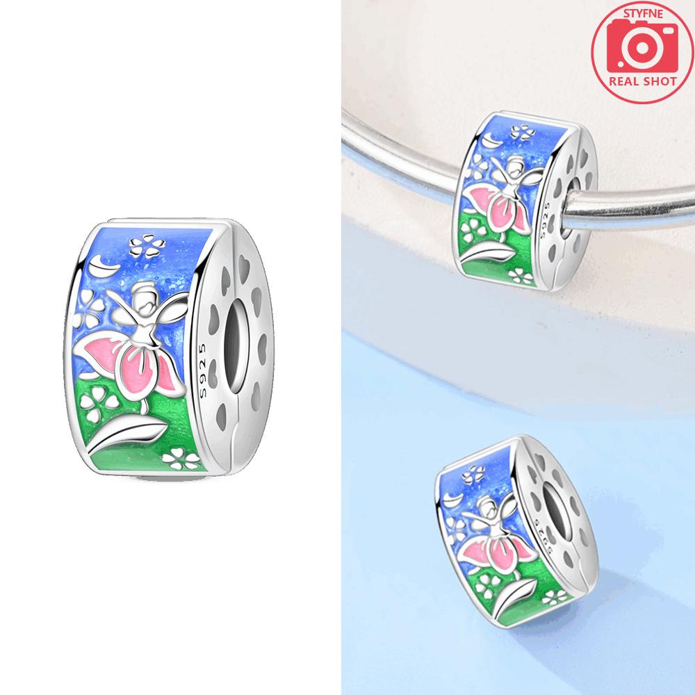 Original Kupferfarbener Schmetterling Zirkon Fee Schnur Perle Orchideenblume Passend Armband Damen Schmuck DIY Jubiläumsgeschenk