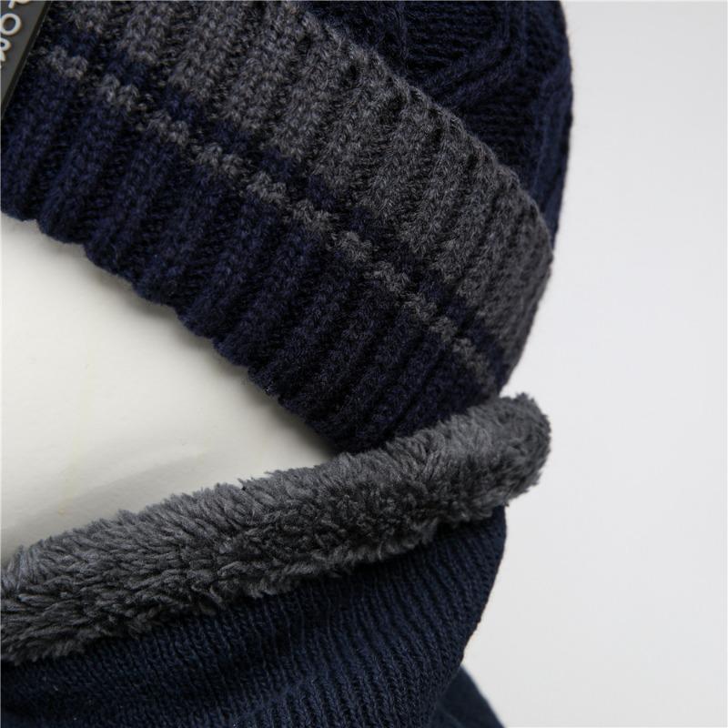 Autumn and winter hats men's knitted old hats grandpa wool to keep warm winter ear protectors thickened hats