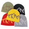Bonnet tricoté motif montagne enneigée rétro américain pour hommes et femmes, chapeau chaud en laine automne et hiver, marque tendance ins bonnet à enfiler