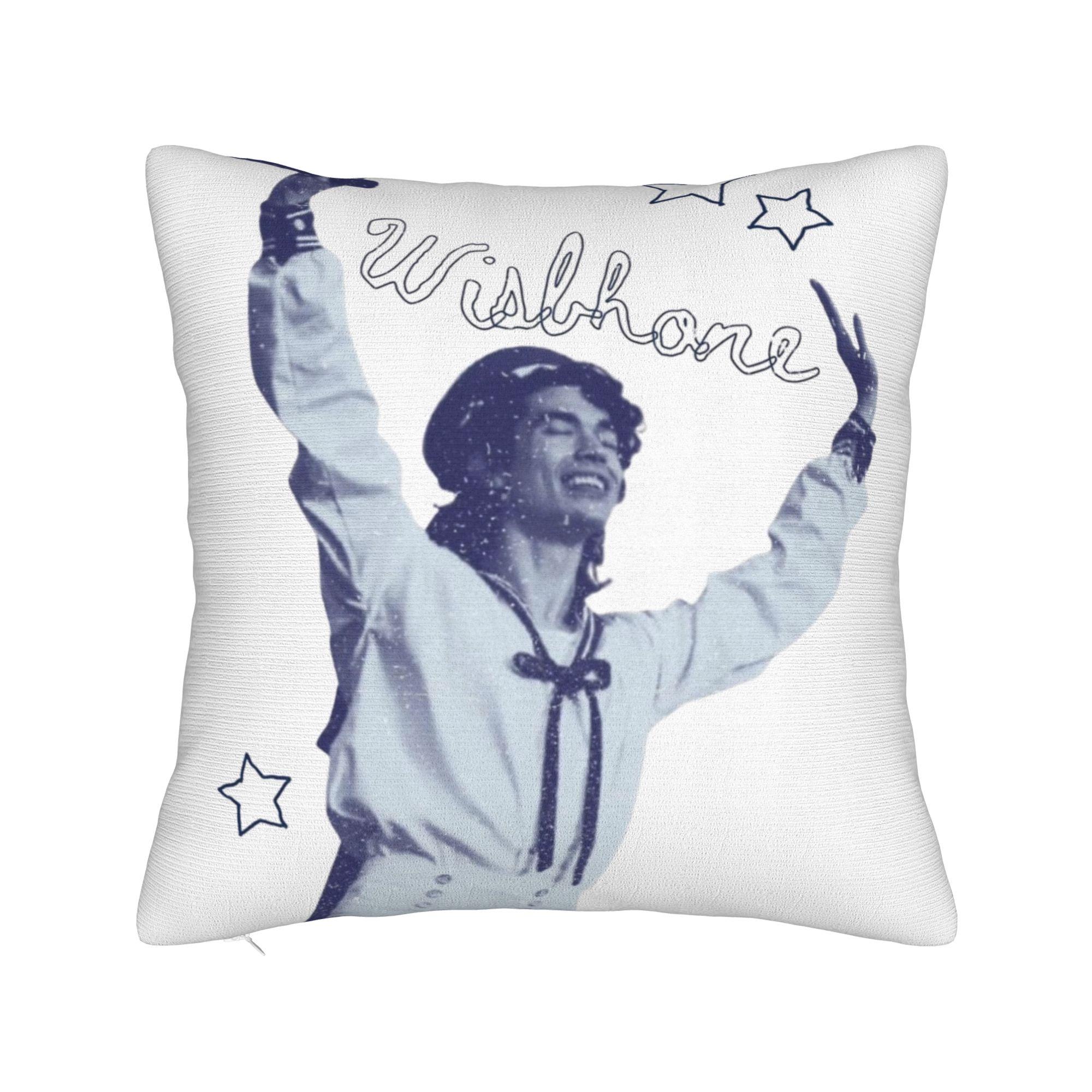 Helenal Unisex Gray Wishbone Conan Pillowcase Printing Polyester Cushion Cover Decor Pillow Case Cover Car Zippered 45*45Cm
