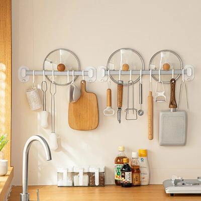 Gancio per utensili da cucina Ganci multifunzione a parete senza punzonatura per spatola, cucchiaio, organizer per coperchio di grande capacità