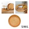 Rattan Round Serving Tray Food Serving Baskets Wicker Platter for Home