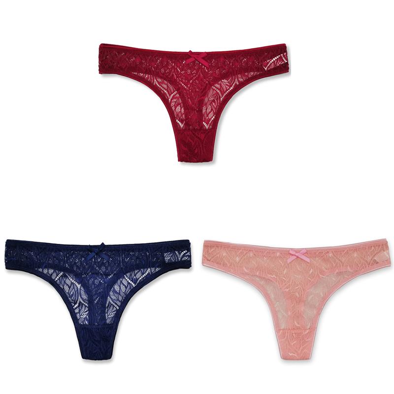 1/3PCS Women Fashion Lace Maple Leaf Printed Panties Ultra-thin Seamless Low-waist Briefs Beauty Hip Pants Underwear