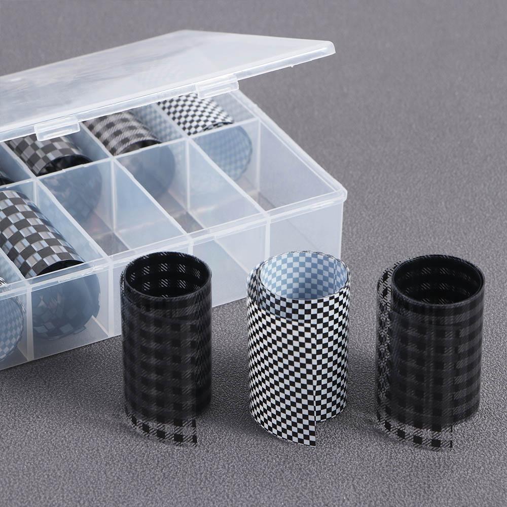 

Black White Lattice Nail Foils Checkerboard Nail Stickers Nail Art Stickers Nail Art Decorations чёрный
