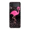 Phone Case For Samsung Galaxy Z Flip 3 4 5 Hard Folding Clear PC Bumper Lovely Pink Flamingos Leaf For Samsung Z Flip 6 Cover