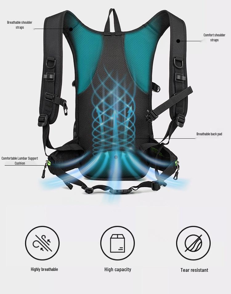 New Breathable Lightweight Reflective Outdoor Backpack for Hiking, Travel, and Camping