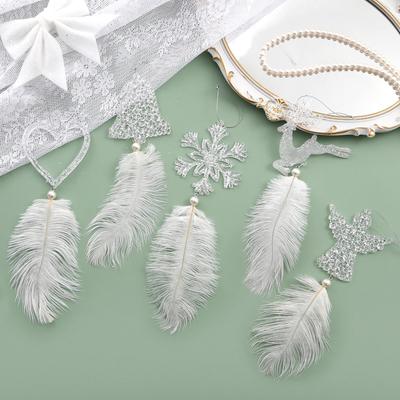 Christmas Ornaments: Ice Crystal, Pearl Feather, Acrylic Snowflake, Icicle Pendants