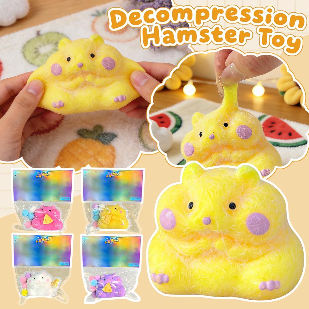 Buntes und niedliches Hamster-Käse-Spielzeug, Stressabbauendes Slow-Spielzeug, Geeignet als Geschenk für Kinder.
