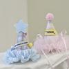 Bow Birthday Crown Embroidery Birthday Cap Cute Birthday Hat Hairpin  Birthday Decoration