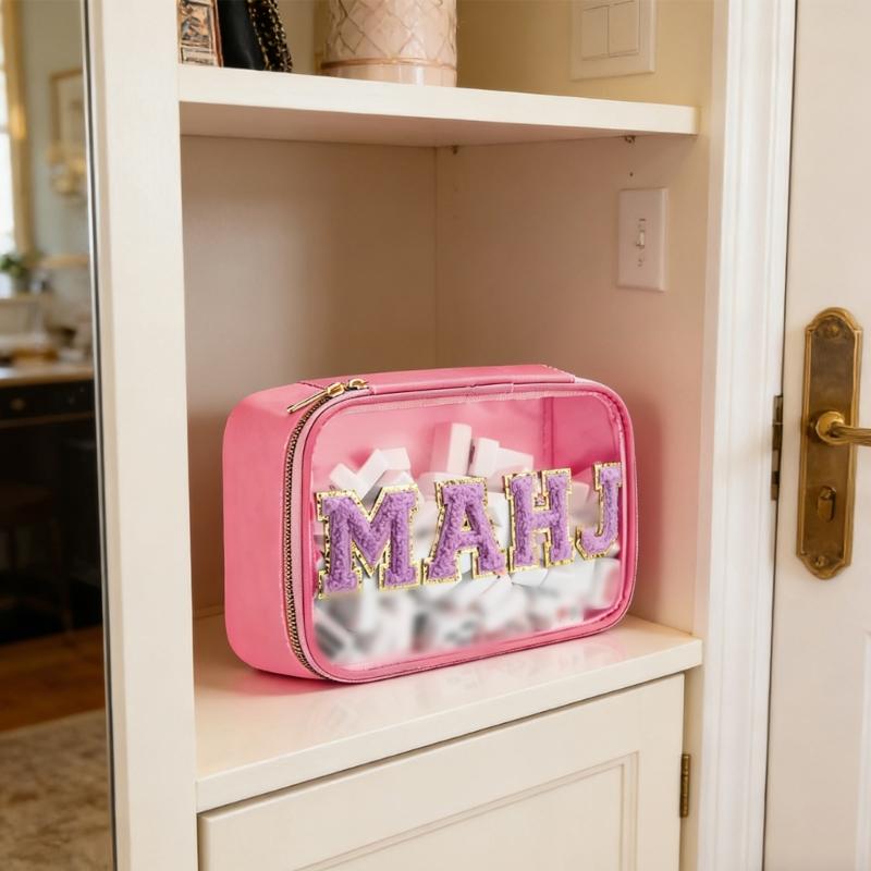 Multipurpose Big Visible Makeup Storage Bag With Letter Features Suitable For Bathroom Travel And Home Use
