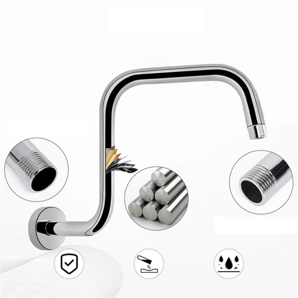 13inch Shower Bracket Home Improvement Bracket Shower Head Extension Rainfall Shower Arm Bath Sprayer Head Adapter Accessories